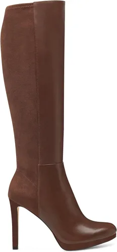 Miniatura 3 de Modatope Botas altas hasta la rodilla para mujer, botas de plataforma con punta puntiaguda, botas altas de tacón alto de aguja de 4 pulgadas, botas