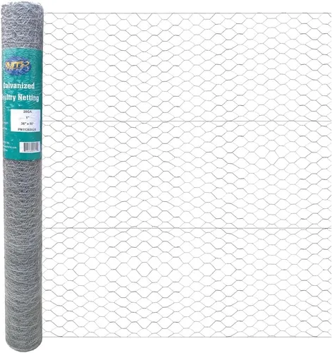 Miniatura 20 de MTB 20GA - Alambre hexagonal galvanizado para aves de corral, 12 pulgadas x 150 pies x 1 pulgada