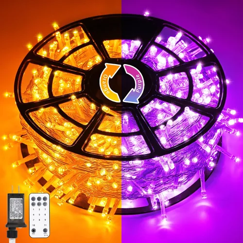 Miniatura 11 de JMEXSUSS 150 luces LED azules de Navidad para interiores y exteriores, luces de cadena conectables de 59 pies con enchufe, 8 modos de luces de hadas