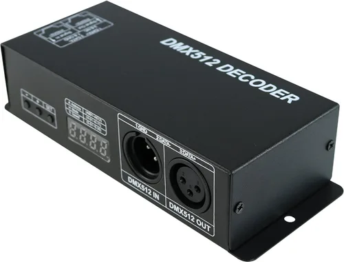 Miniatura 2 de AMKI Controlador de decodificador LED DMX 512, decodificador de pantalla digital de 4 canales, controlador de decodificador de luz LED DMX512