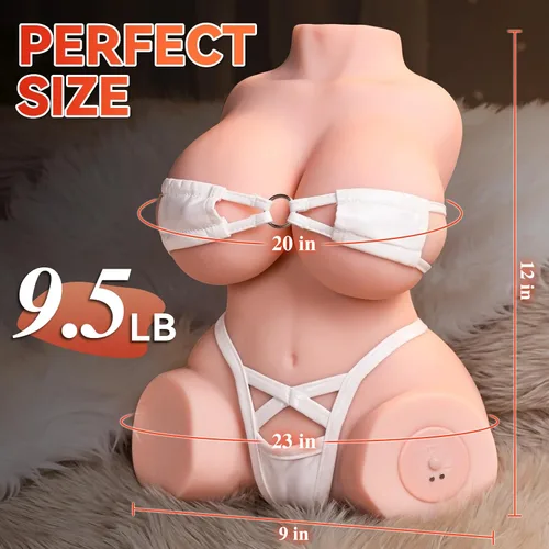 Miniatura 7 de Sexpower 9.5LB Juguetes sexuales para adultos, muñeca de sexo vibrante con pechos exuberantes y labios en forma de mariposa, muñeca de bolsillo