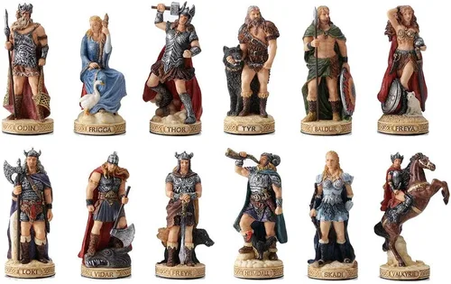 Miniatura 5 de Veronese Design Figuras de resina de dioses nórdicos Estatuas de bronce pintadas a mano