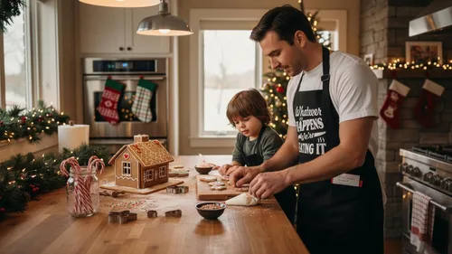 Miniatura 5 de NewEleven Regalo del día del padre para hombres, papá, marido, él, delantales para hombres con bolsillos Delantal What Happen