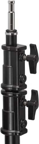 Miniatura 10 de Flashpoint Kit de soporte de luz C de 10.5 pies sobre base de tortuga con columna elevadora cargada por resorte de dos niveles, brazo de agarre