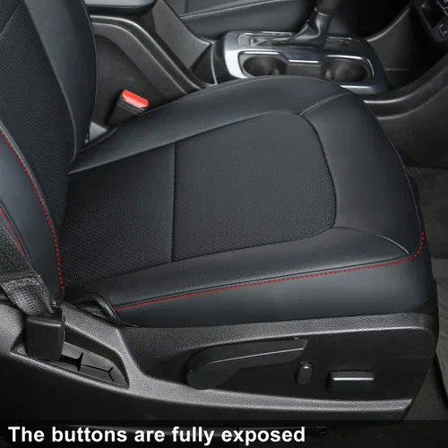 Miniatura 5 de LUCKYMAN CLUB 2 fundas de asiento delanteras Chevy Colorado, aptas para camión de trabajo Colorado Crew Cab Z71 LT ZR2 2015-2022 con piel sintética