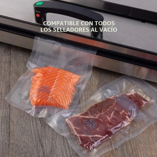 Miniatura 6 de Wevac Bolsas Selladoras al Vacío para Alimentos de 6''x10'' y 8''x12'', 300 Unidades, Precortadas de Cuarto, Ideales para Food Saver, Sin BPA, Grado
