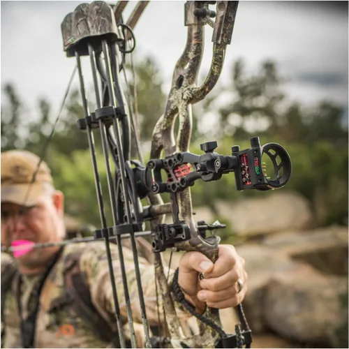 Miniatura 7 de Truglo 5-Pin Carbon Hybrid Archery Sight, Black Negro