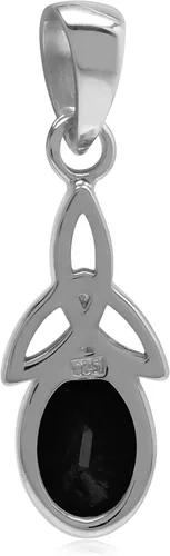 Miniatura 4 de Silvershake Colgante solitario con nudo celta triquetra de plata de ley 925 con piedra natal
