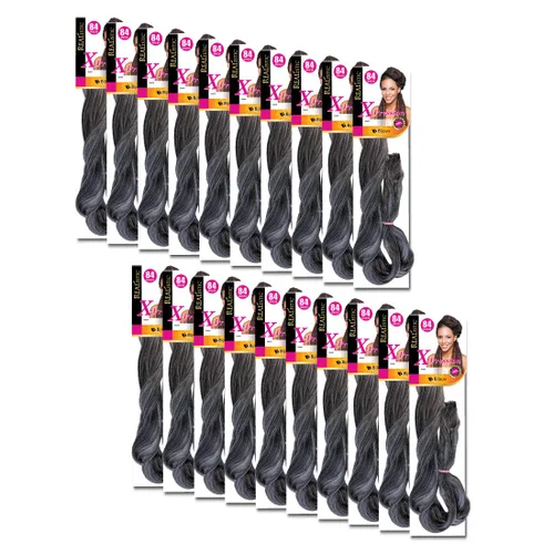 Miniatura 60 de Realistic Trenza original X-Pression 84 pulgadas 100% Kanekalon (paquete de 3, 1) M-61XPRES84