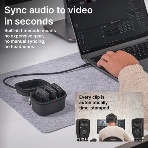Miniatura 7 de RØDE Wireless GO III (Gen 3) - Micrófono inalámbrico compacto - Audio impecable, grabación flotante de 32 bits, control automático de nivel