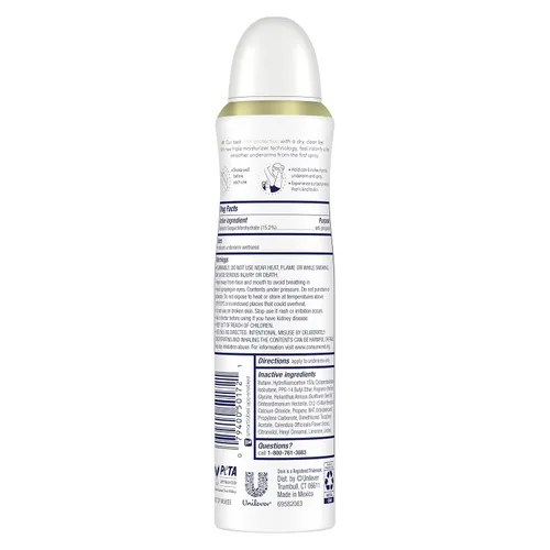 Miniatura 2 de Dove Ultimate Dry Spray antitranspirante de peonía y agua de rosas, 2 unidades para 72 horas de protección contra el sudor y el olor con tecnología