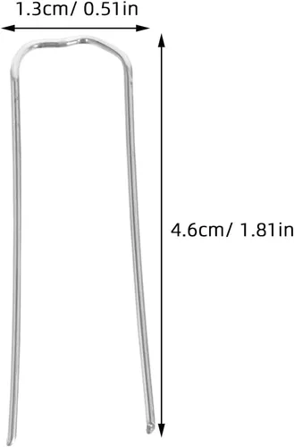 Miniatura 4 de FOMIYES 100 alfileres florales verdes en forma de U, suministros para arreglos florales para plantas para guirnaldas de paja de espuma, coronas
