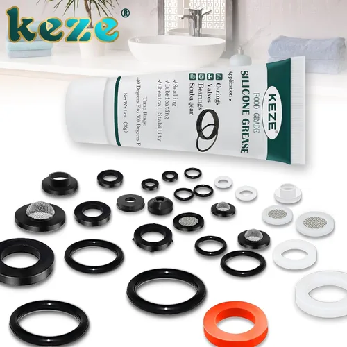 Miniatura 7 de KEZE Grasa de silicona impermeable de grado alimenticio lubricante sellador de silicona para fontaneros válvula grifo o anillos 1 oz paquete de 3