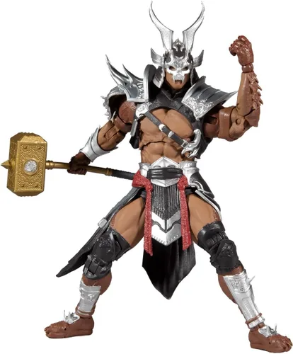 Miniatura 7 de McFarlane Toys Mortal Kombat Shao Kahn (Platinum Kahn) Figura de acción de 7 pulgadas con accesorios