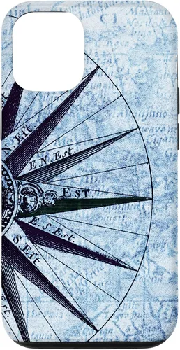 Miniatura 27 de Funda para iPhone 14 Plus con mapas náuticos, estilo vintage, diseño de mapas oceánicos, capitán de barco
