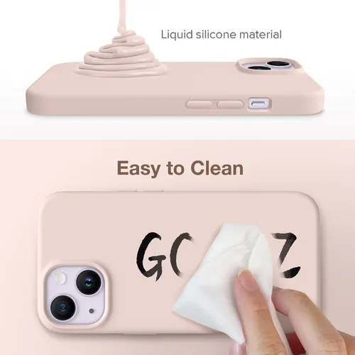 Miniatura 656 de GONEZ Funda de silicona para iPhone 15 Pro Max, compatible con Magsafe, protector de cámara + protector de pantalla, forro de microfibra suave