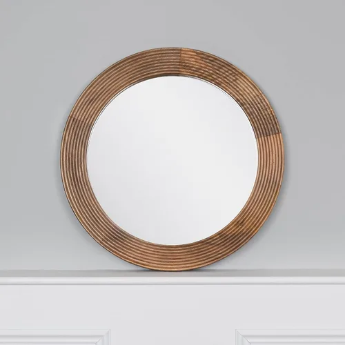 Miniatura 13 de Espejo de pared redondo canalizado contemporáneo de 32 pulgadas de diámetro, espejos de dormitorio para decoración de pared, espejo decorativo