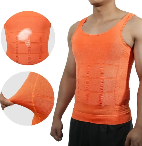 Miniatura 4 de VOCOSTE Ropa interior moldeadora de abdomen para hombre, faja elástica de nailon