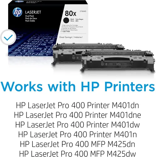 Miniatura 2 de HP 80X CF280X CF280XD cartucho de tóner, alta productividad, 2