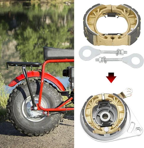 Miniatura 5 de GREHUA Kit de zapatas de freno de mini bicicleta y ajustador de cadena compatible con Coleman CT200U CT200U-EX BT200X Massimo Baja Warrior MB165 Gris