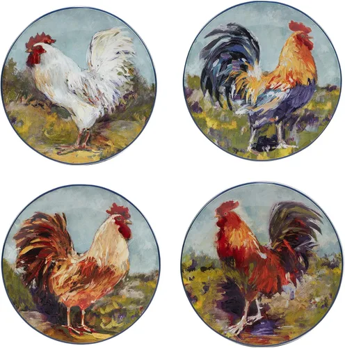 Miniatura 3 de Certified International Rooster Meadow - Juego de vajilla de 16 piezas, servicio para 4