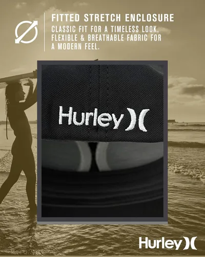 Miniatura 103 de Hurley Gorra de béisbol para hombre - Flexfit - Gorras de béisbol ajustadas para hombre (tamaños: S-XL)