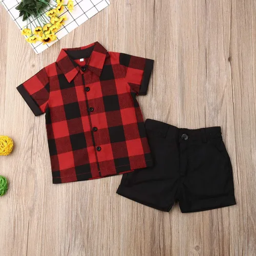 Miniatura 98 de Conjunto de camisa de manga corta con botones y pantalones cortos casuales con diseño de flamingo, para bebés y niños de 1 a 6 años, atuendos