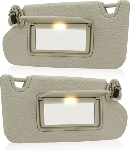 Visera para el lado izquierdo del conductor y lado derecho del pasajero color beige, reemplazo compatible con Nissan Altima 2013 2014 2015 2016 2017