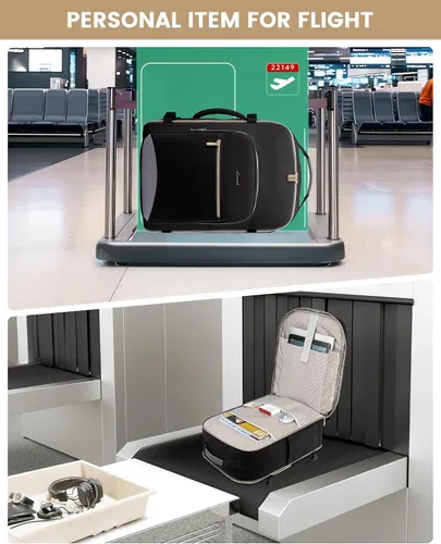 Miniatura 4 de LOVEVOOK Mochila de viaje de 50 L para mujeres y hombres, impermeable, aprobada por aerolíneas, equipaje de mano, artículos esenciales de viaje