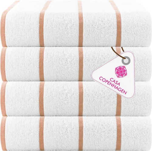 Miniatura 19 de CASA COPENHAGEN Solitaire Juego de 6 toallas - Negro, 600 GSM 2 toallas de baño 2 toallas de mano 2 toallitas, diseñadas en Dinamarca, hechas