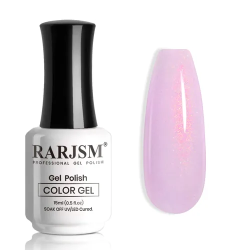 Miniatura 37 de RARJSM Esmalte de Uñas en Gel Rosa con Purpurina Nude, Rosa Brillante con Pigmento Dorado Brillante, Esmalte de Uñas en Gel Gelatinoso Transparente