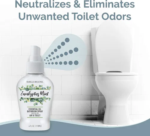 Miniatura 2 de SMELLS BEGONE Ambientador de aceite esencial en espray para baño, elimina los olores del baño y el inodoro, fabricado con aceites esenciales, aroma
