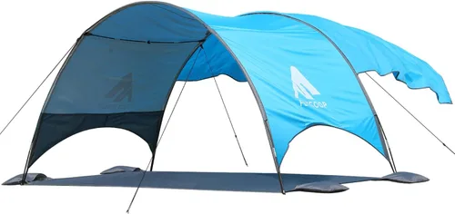 Miniatura 10 de Toldo para sombrilla de playa mejorado 2026 con protección UV UPF 50+, tienda de playa portátil para sol, ventilación de 360°, 4 bolsas de arena
