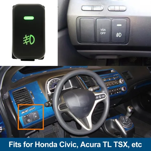 Miniatura 4 de H11 H8 Kit de arnés de cableado para luz de niebla para Honda Civic 2007-2012 2009-2014 A'cura TL TSX con interruptor de encendido/apagado