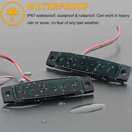 Miniatura 4 de PSEQT Luces LED de navegación para barco, interior marino, tira de luz de cortesía, cubierta de popa, iluminación de cabina de 3.8 pulgadas, 6 LED