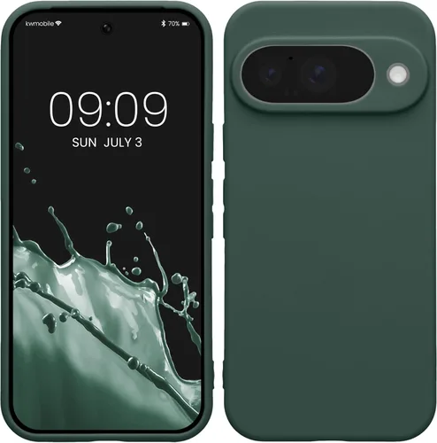 Miniatura 253 de kwmobile Funda compatible con Google Pixel 9 Pro - Funda protectora delgada de TPU para teléfono - Acabado mate suave - Negro mate