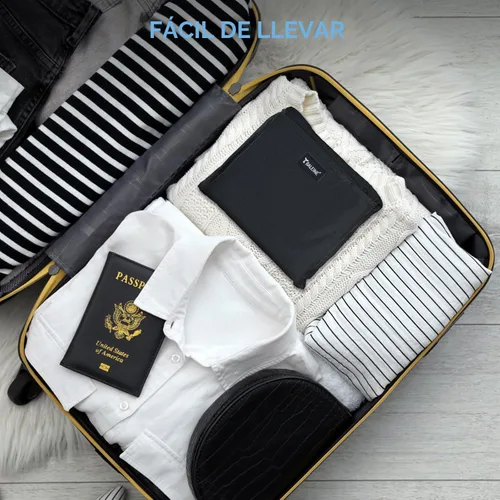 Miniatura 8 de BALEINE Mochila Bolsa de Lavandería de 120L, Tela Oxford 900D Bolsas Grandes de Lavandería de Viaje con Correas para el Hombro y 2 Bolsillos de Negro