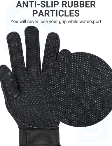 Miniatura 3 de Guantes de neopreno para niños de 0.118 pulgadas, guantes térmicos antideslizantes para natación, UV50+, mantienen el calor para bucear, kayak