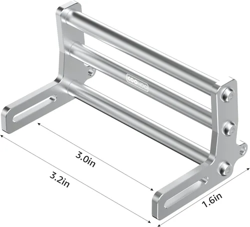Miniatura 3 de Parachoques delantero RC de aleación de aluminio para 1/10 SCX10 o TRX-4 Crawler Cars Plata