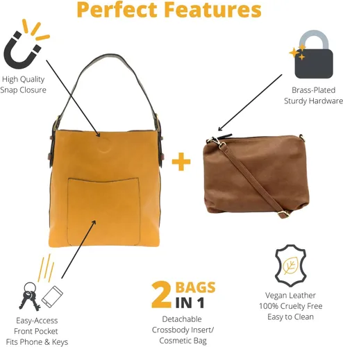 Miniatura 2 de Joy Susan - Bolsa clásica 2 en 1 para mujer, estilo hobo