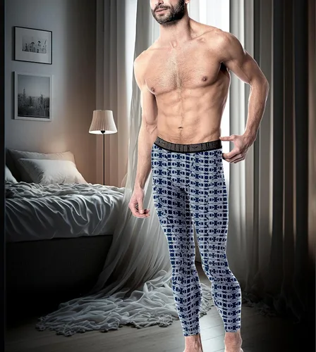 Miniatura 3 de AMERICAN HEAVEN Capa base para hombreAtléticoMallas para correrLeggings-Soft Thermal Bottoms Multi Packs