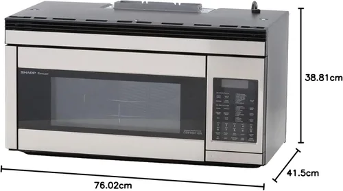 Miniatura 6 de Sharp microondas de convección para instalar sobre la estufa, de 850 W, de 1.1 pies cúbicos de capacidad, Acero inoxidable