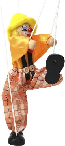 Marionetas de marioneta de payaso muñeca de cuerda, marioneta de mano, marioneta de madera para adultos, marionetas interactivas, muñecos de cuerda,