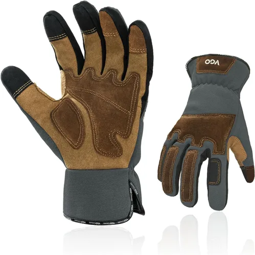 Vgo... 1 par de guantes de jardinería para hombre, guantes de trabajo de seguridad, a prueba de pinchazos, a prueba de espinas, pantalla táctil