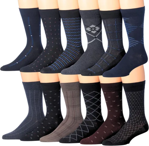 Miniatura 8 de JAMES FIALLO Calcetines de vestir para hombre, calcetines de vestir para hombre, estilo casual, coloridos, divertidos, novedosos, a la moda, paquete