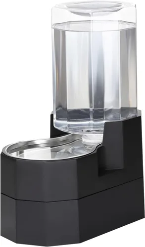 Miniatura 17 de Sfozstra Dispensador Automático de Agua para Mascotas: Cuenco de Agua de Acero Inoxidable Blanco por Gravedad de 8L - con Cepillo Especializado