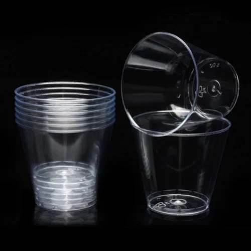 Miniatura 7 de Tebery Paquete de 200 vasos pequeños de plástico transparente, vasos desechables duros de 5 onzas, vasos de plástico a granel para fiestas