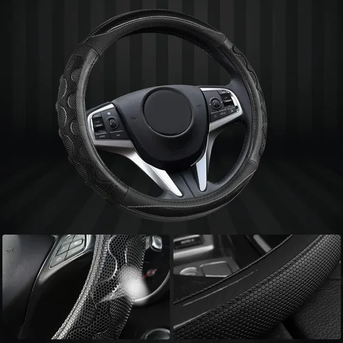 Miniatura 3 de Funda para volante GIANT PANDA para Acura RDX y MDX, funda para volante de automóvil para Acura TLX y TL - Negro