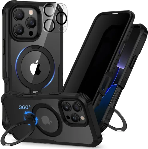 Miniatura 51 de CENHUFO Funda de privacidad para iPhone 11 Pro, funda de cuerpo completo con protector de pantalla de privacidad de vidrio templado 9H integrado