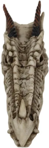 Miniatura 6 de Ebros Gift Estatuilla de quemador de incienso con cabeza de dragón fósil antiguo rogón gótico medieval Esqueleto Esqueleto Escultura macabra Oso